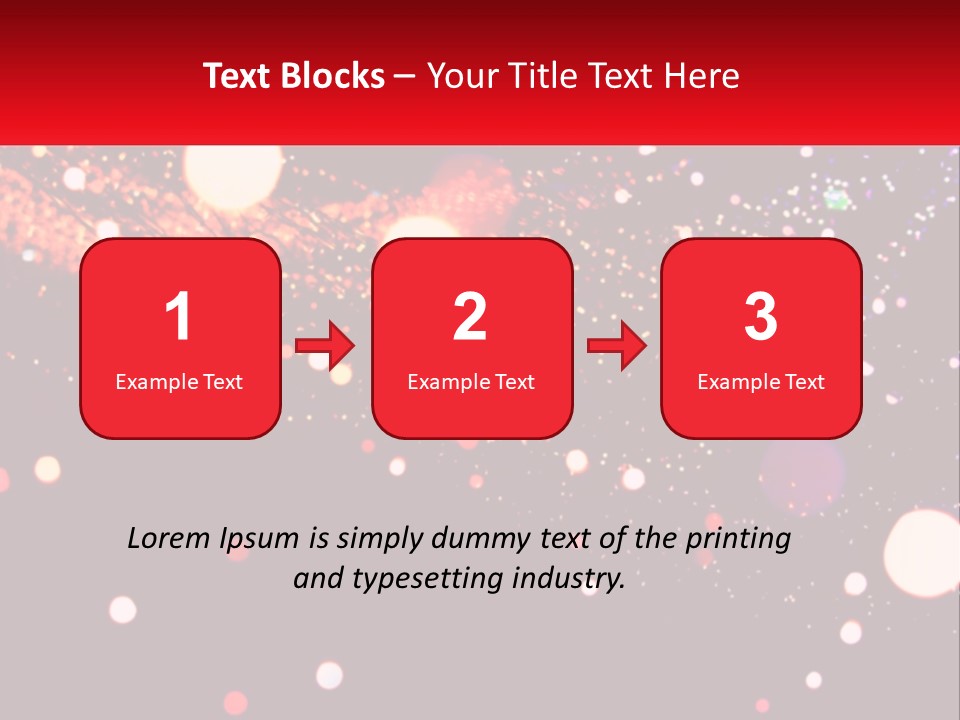 A Blurry Image Of Lights On A Dark Background PowerPoint Template