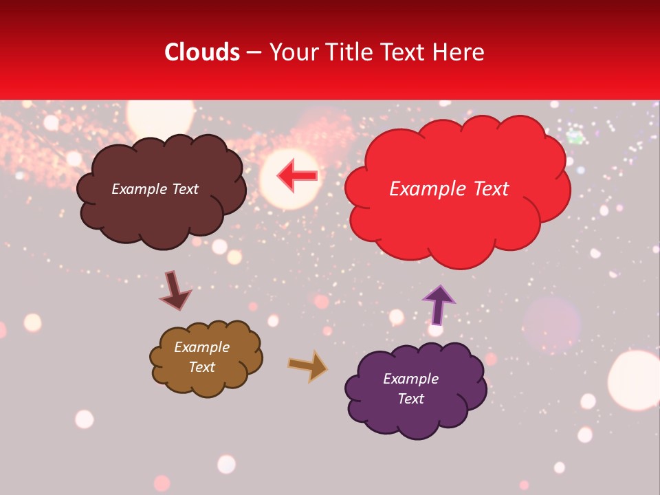 A Blurry Image Of Lights On A Dark Background PowerPoint Template