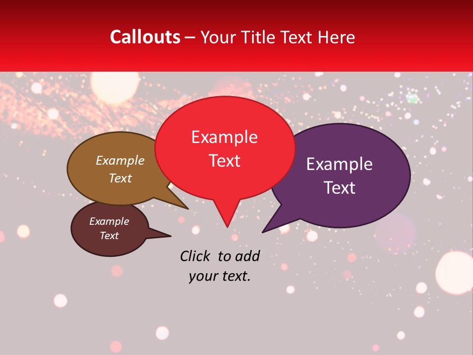 A Blurry Image Of Lights On A Dark Background PowerPoint Template