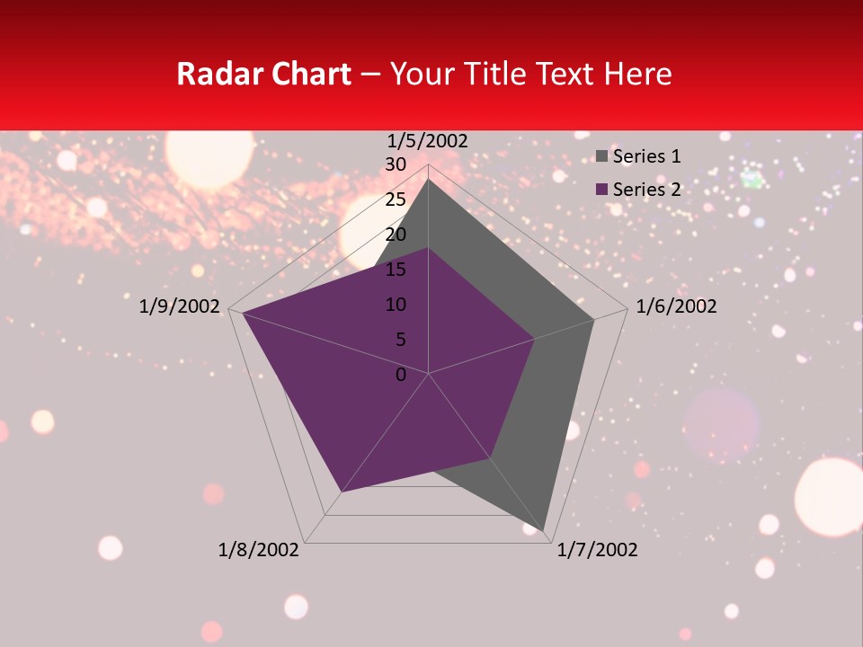 A Blurry Image Of Lights On A Dark Background PowerPoint Template