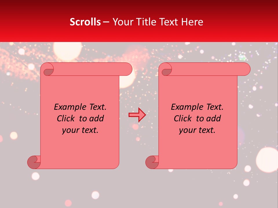 A Blurry Image Of Lights On A Dark Background PowerPoint Template