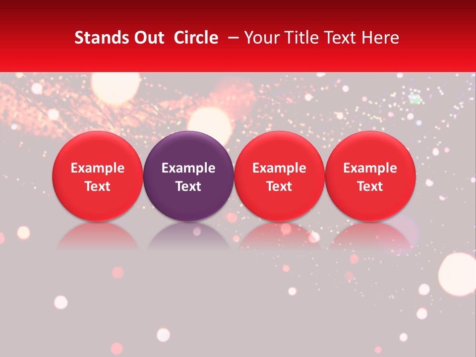 A Blurry Image Of Lights On A Dark Background PowerPoint Template