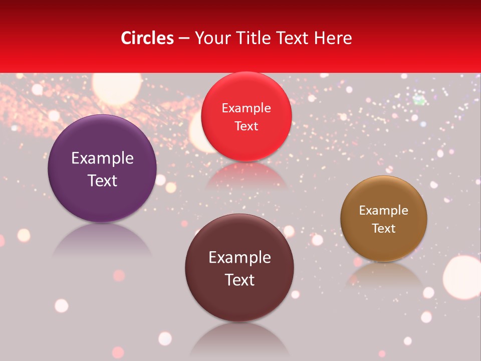 A Blurry Image Of Lights On A Dark Background PowerPoint Template