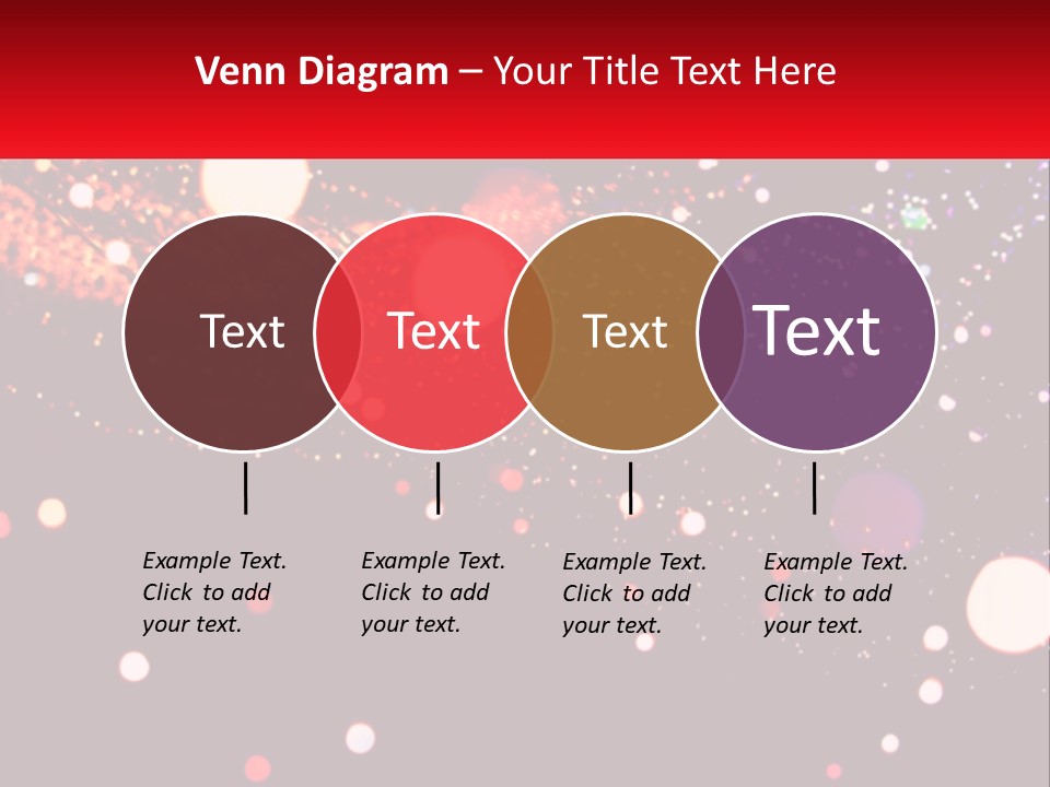A Blurry Image Of Lights On A Dark Background PowerPoint Template