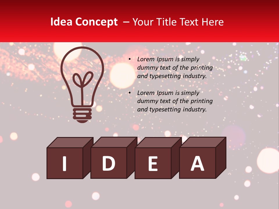 A Blurry Image Of Lights On A Dark Background PowerPoint Template