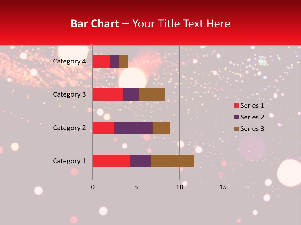 A Blurry Image Of Lights On A Dark Background PowerPoint Template