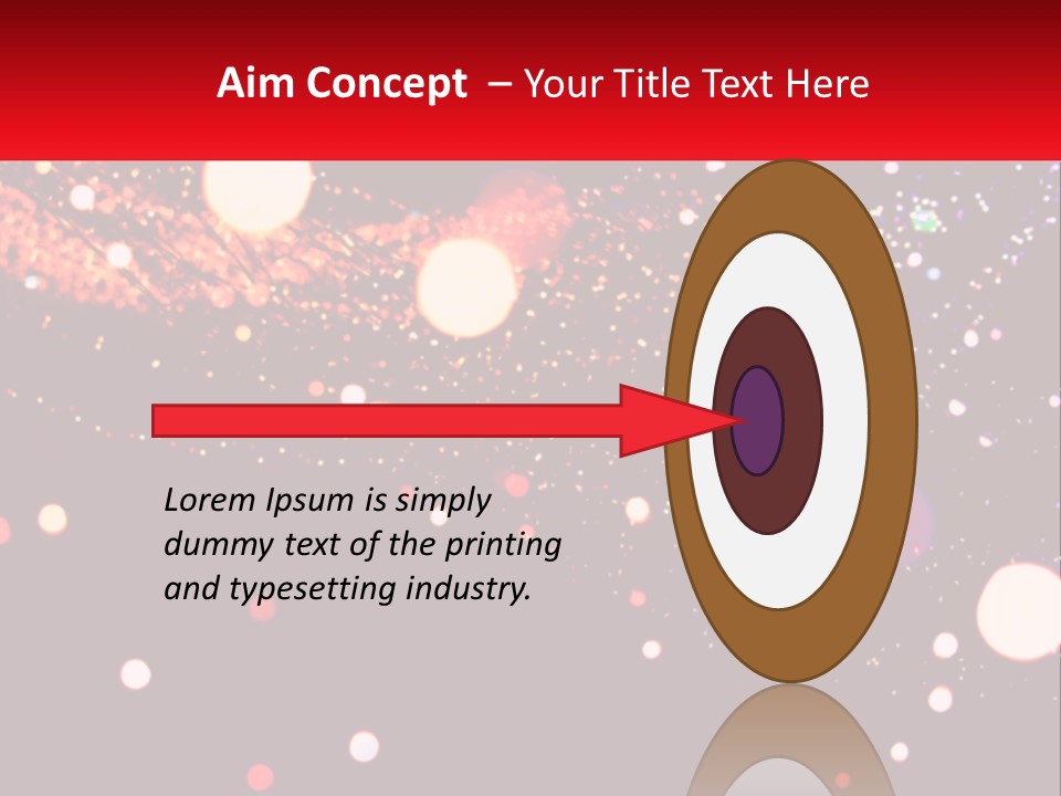 A Blurry Image Of Lights On A Dark Background PowerPoint Template