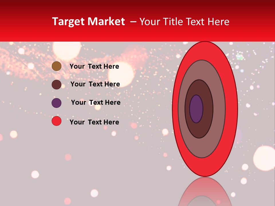 A Blurry Image Of Lights On A Dark Background PowerPoint Template