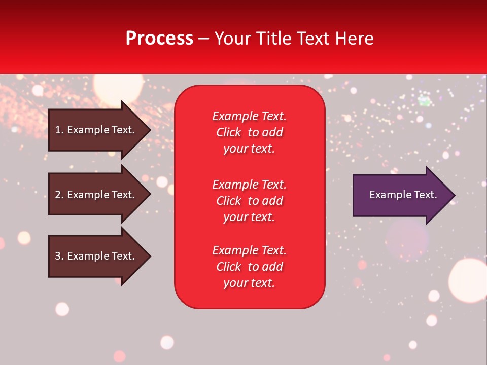 A Blurry Image Of Lights On A Dark Background PowerPoint Template