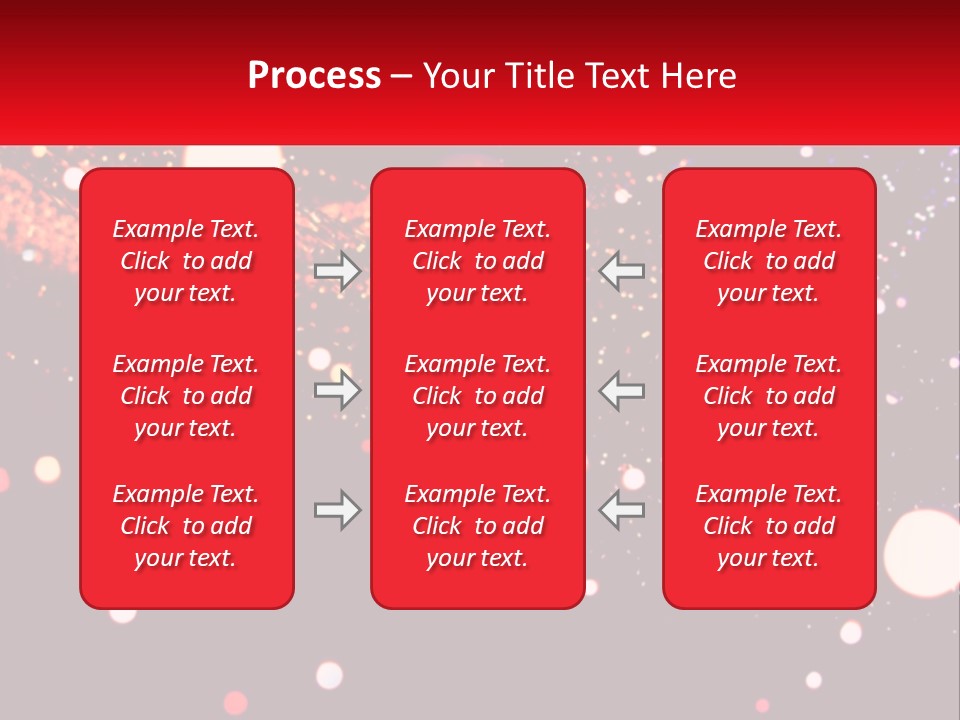 A Blurry Image Of Lights On A Dark Background PowerPoint Template