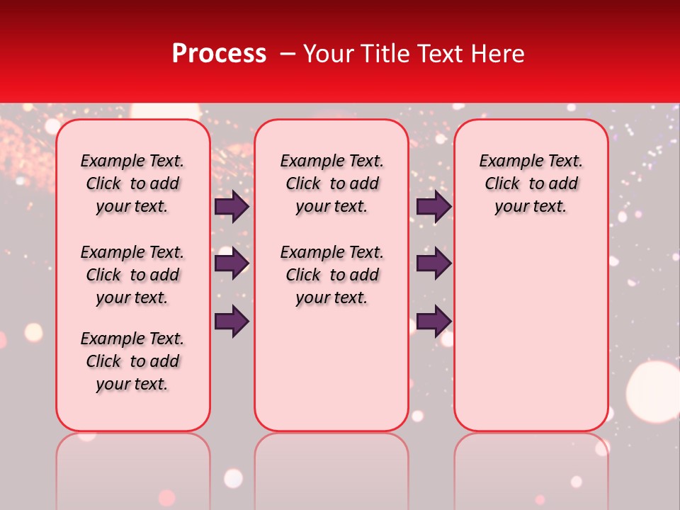 A Blurry Image Of Lights On A Dark Background PowerPoint Template