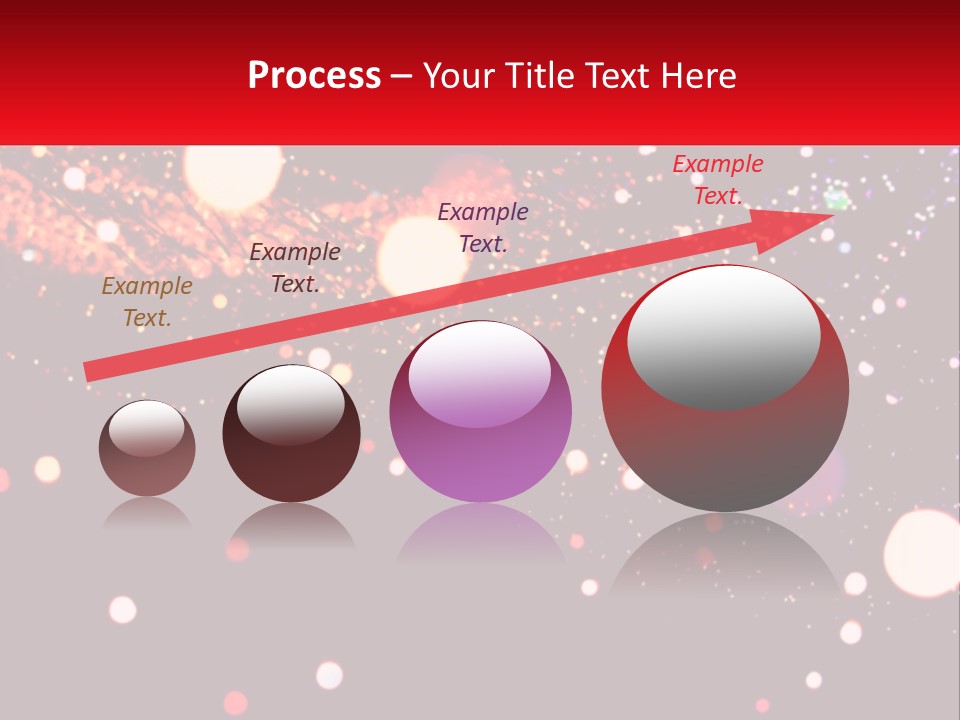 A Blurry Image Of Lights On A Dark Background PowerPoint Template