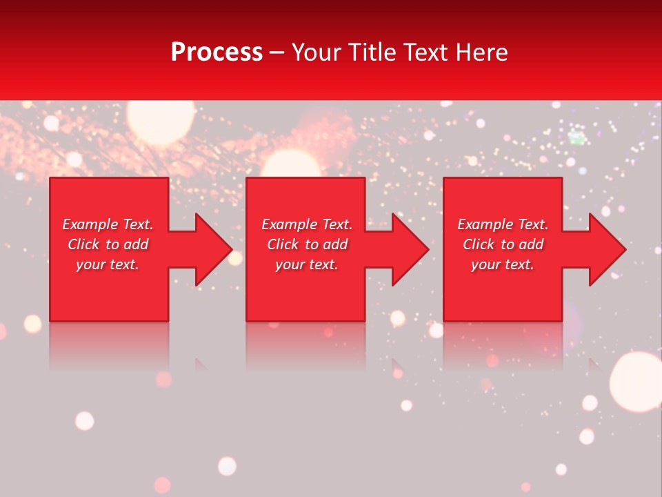 A Blurry Image Of Lights On A Dark Background PowerPoint Template