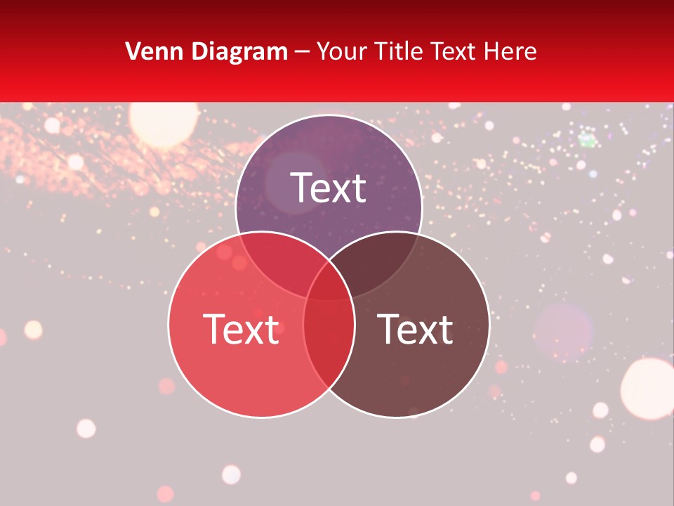 A Blurry Image Of Lights On A Dark Background PowerPoint Template