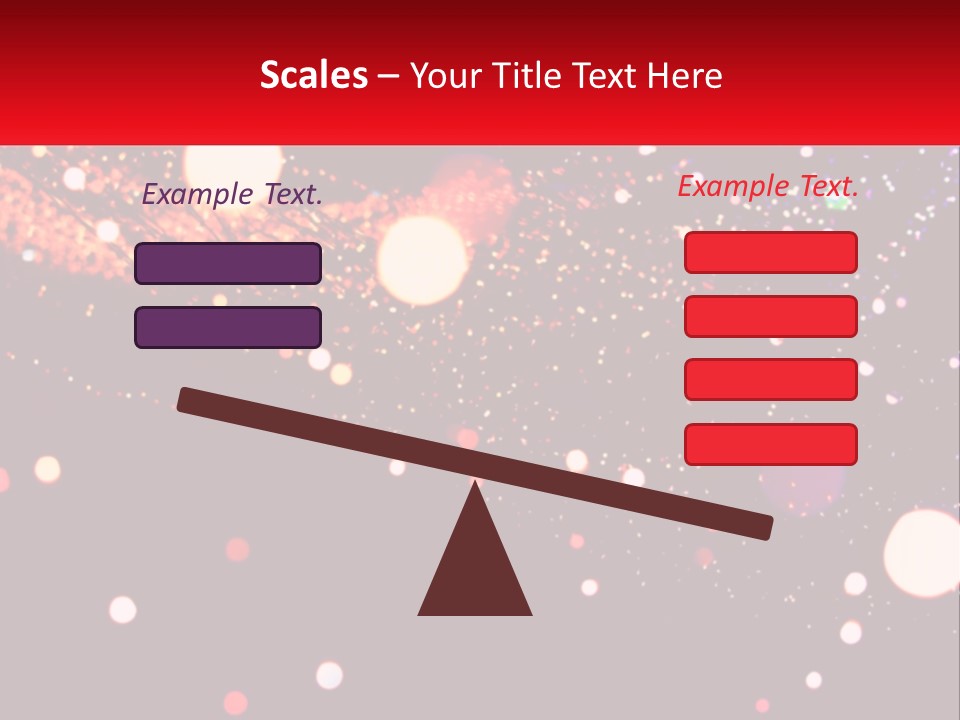 A Blurry Image Of Lights On A Dark Background PowerPoint Template