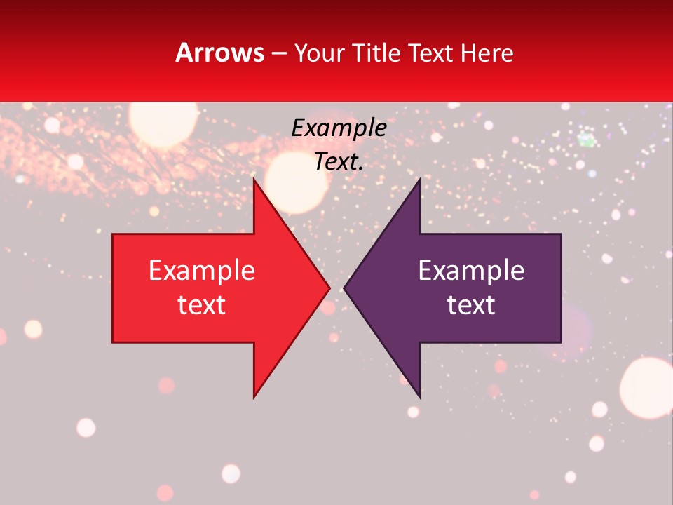 A Blurry Image Of Lights On A Dark Background PowerPoint Template