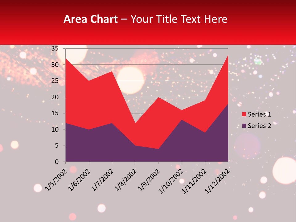 A Blurry Image Of Lights On A Dark Background PowerPoint Template