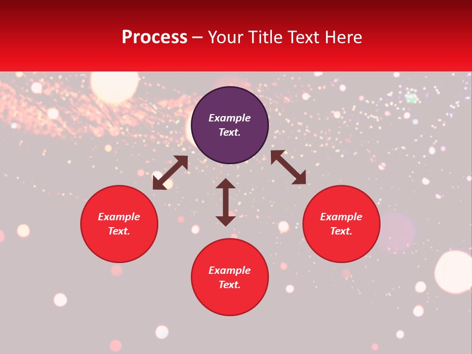 A Blurry Image Of Lights On A Dark Background PowerPoint Template