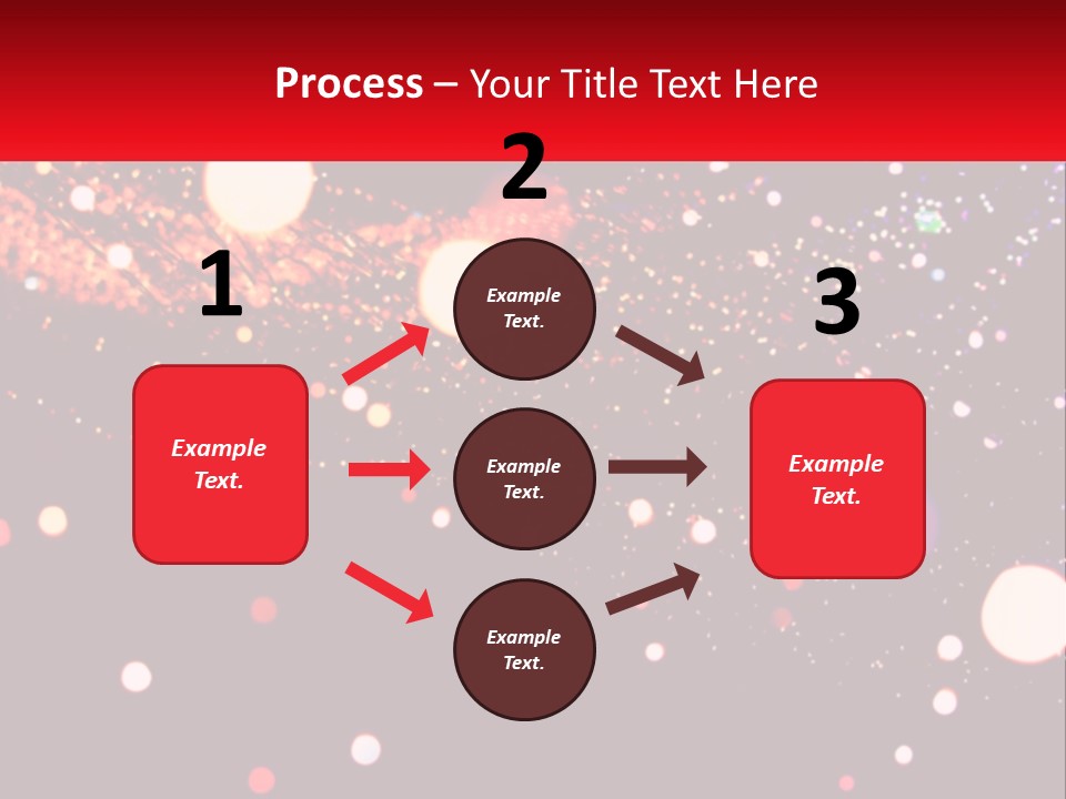 A Blurry Image Of Lights On A Dark Background PowerPoint Template