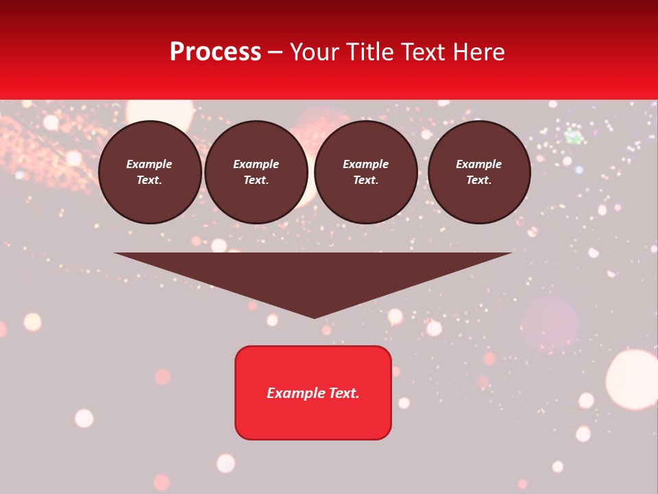 A Blurry Image Of Lights On A Dark Background PowerPoint Template