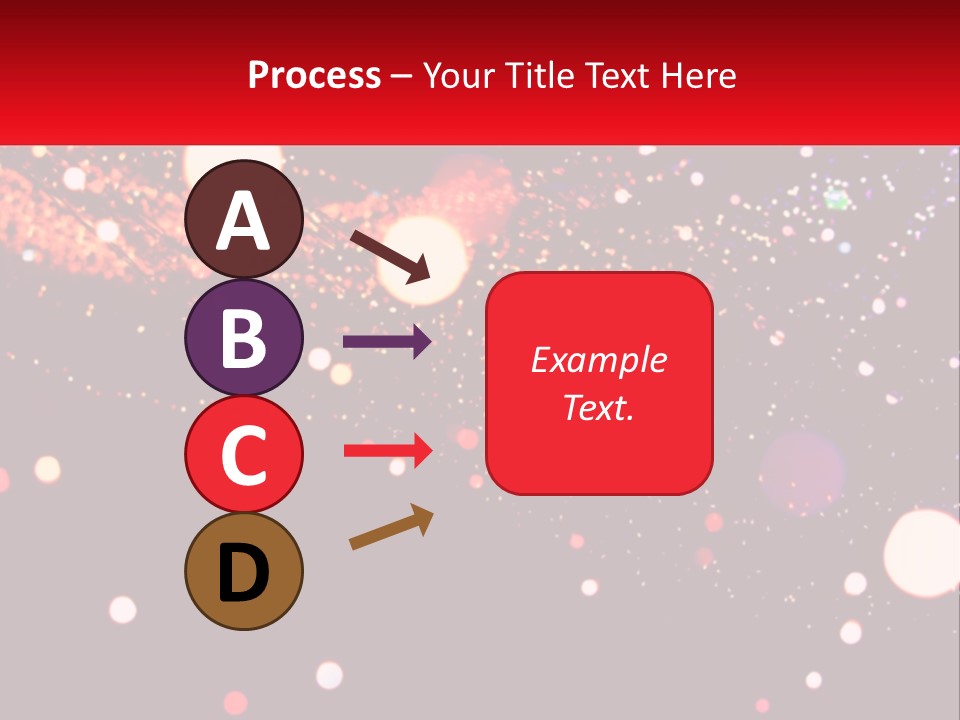 A Blurry Image Of Lights On A Dark Background PowerPoint Template