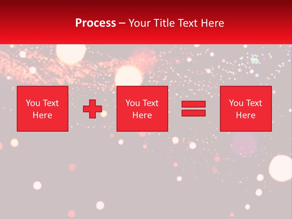 A Blurry Image Of Lights On A Dark Background PowerPoint Template
