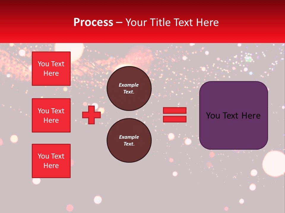 A Blurry Image Of Lights On A Dark Background PowerPoint Template
