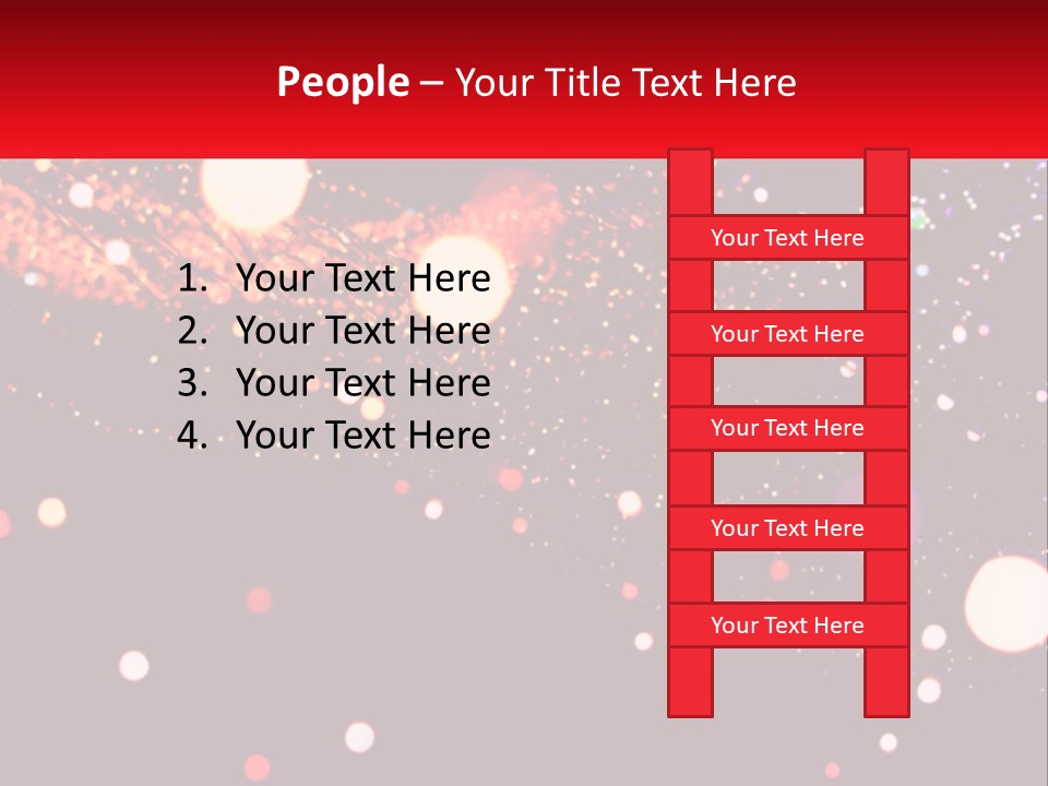 A Blurry Image Of Lights On A Dark Background PowerPoint Template