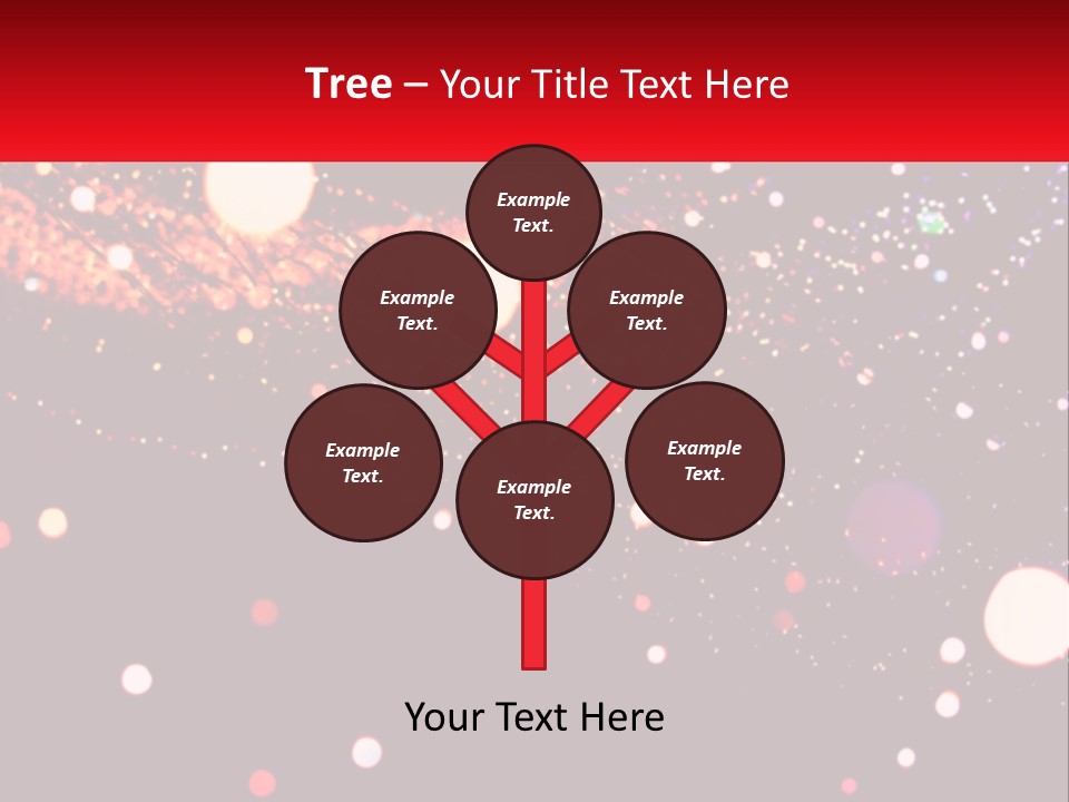 A Blurry Image Of Lights On A Dark Background PowerPoint Template