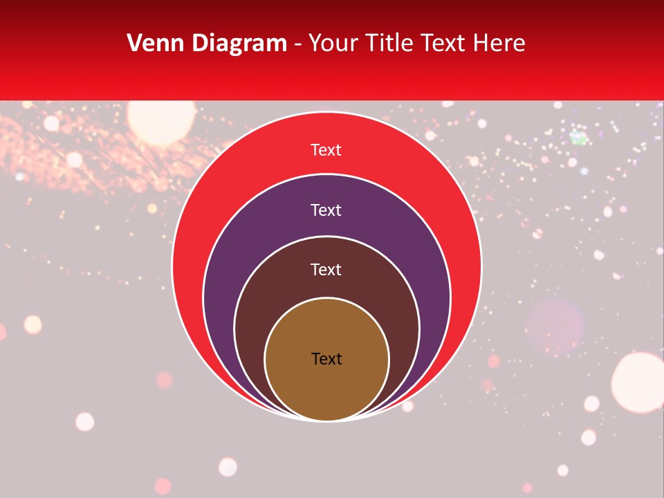 A Blurry Image Of Lights On A Dark Background PowerPoint Template