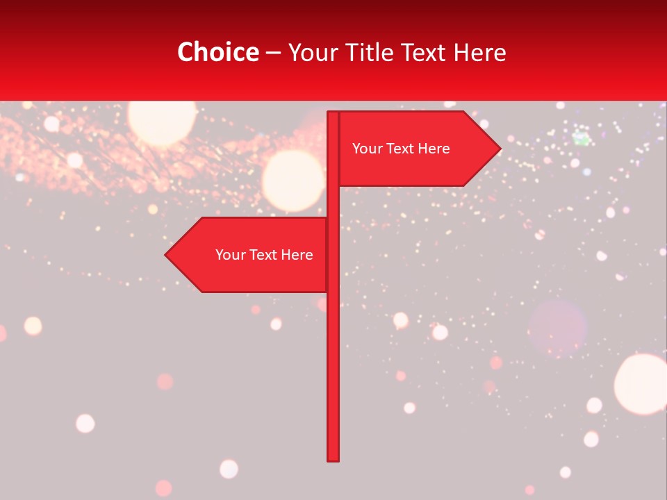A Blurry Image Of Lights On A Dark Background PowerPoint Template