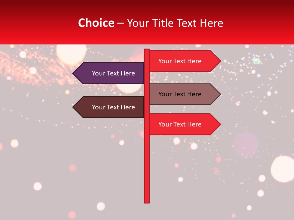 A Blurry Image Of Lights On A Dark Background PowerPoint Template