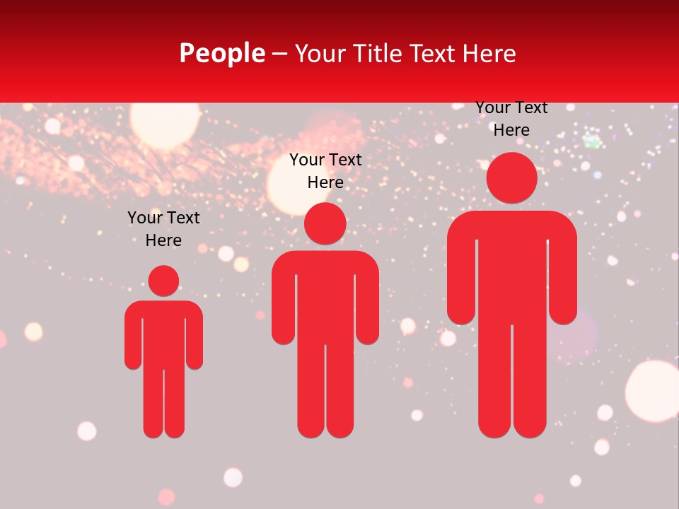 A Blurry Image Of Lights On A Dark Background PowerPoint Template