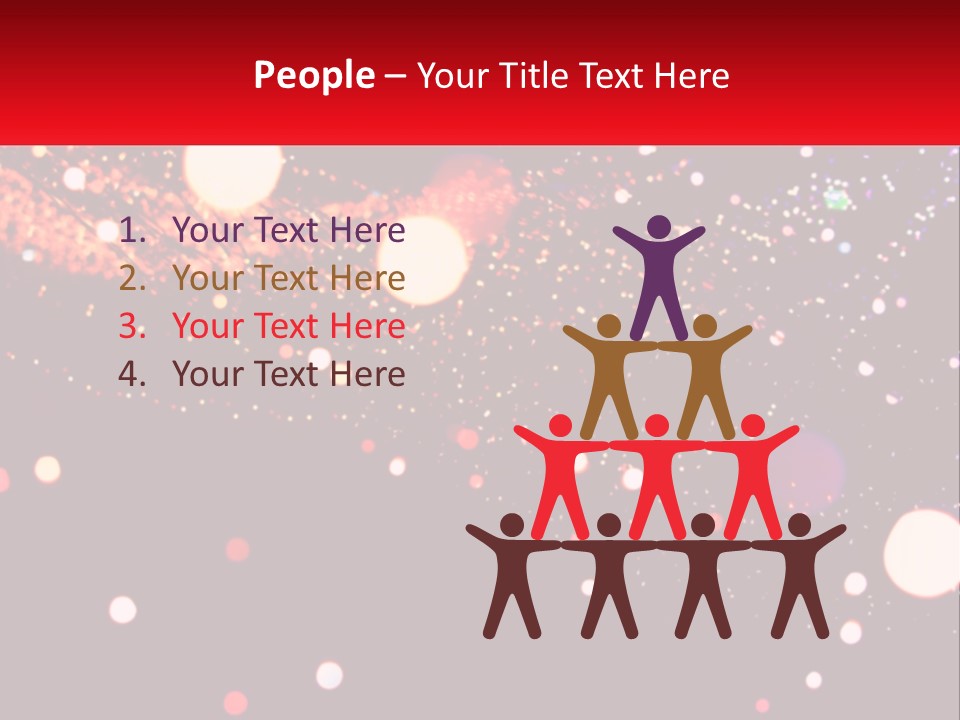 A Blurry Image Of Lights On A Dark Background PowerPoint Template