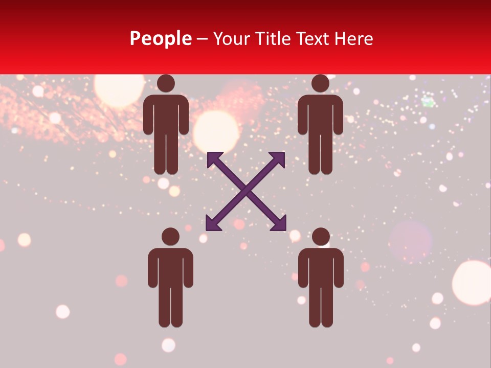 A Blurry Image Of Lights On A Dark Background PowerPoint Template