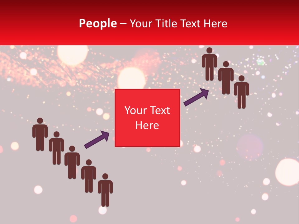 A Blurry Image Of Lights On A Dark Background PowerPoint Template