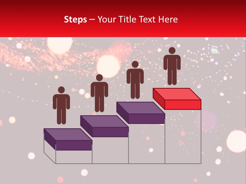 A Blurry Image Of Lights On A Dark Background PowerPoint Template