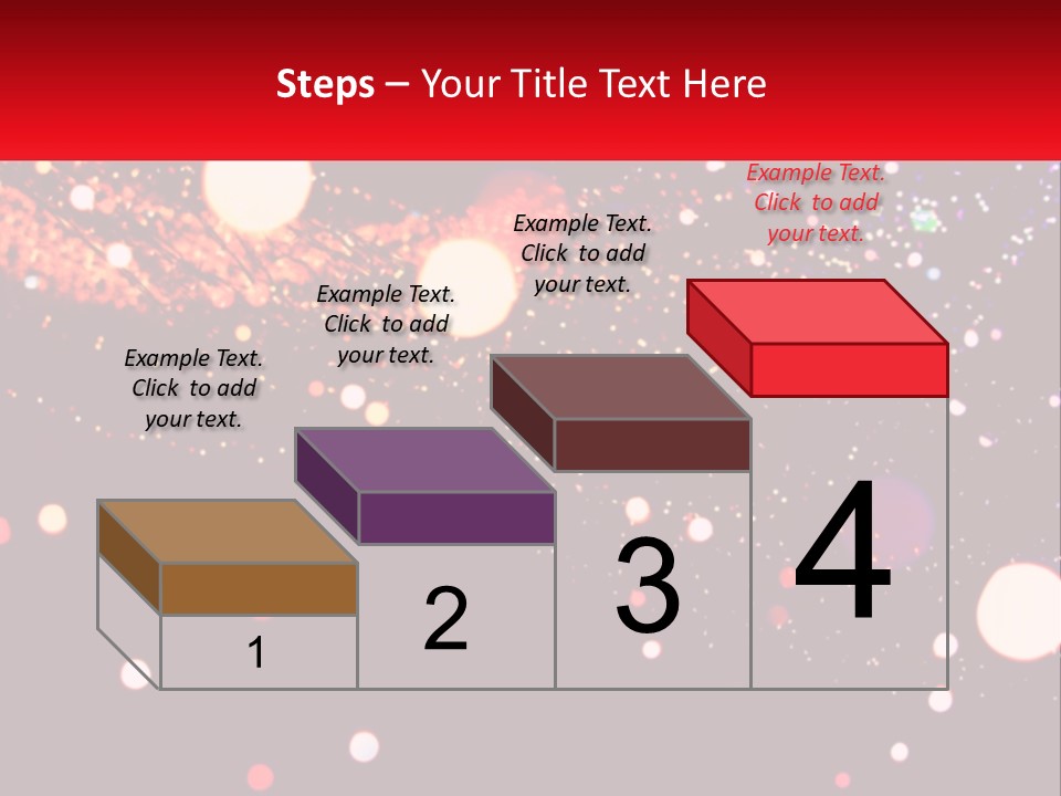 A Blurry Image Of Lights On A Dark Background PowerPoint Template