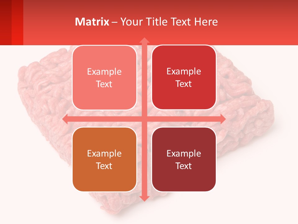 A Large Piece Of Ground Beef On A White Background PowerPoint Template