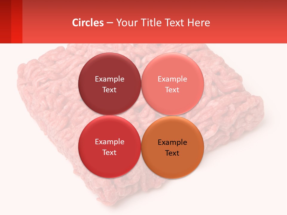 A Large Piece Of Ground Beef On A White Background PowerPoint Template