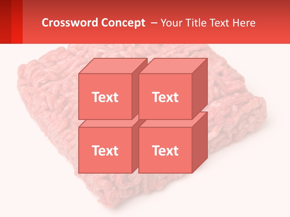 A Large Piece Of Ground Beef On A White Background PowerPoint Template