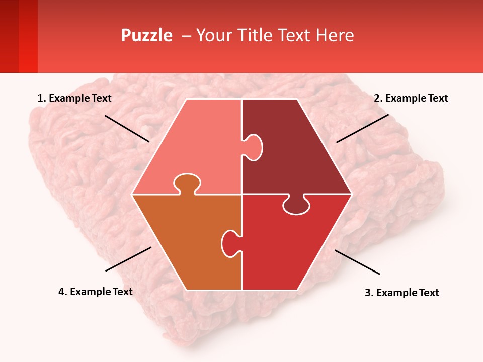A Large Piece Of Ground Beef On A White Background PowerPoint Template