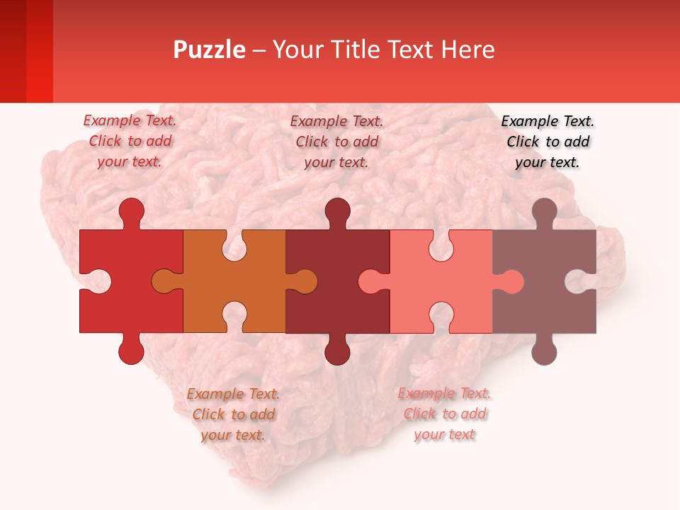 A Large Piece Of Ground Beef On A White Background PowerPoint Template