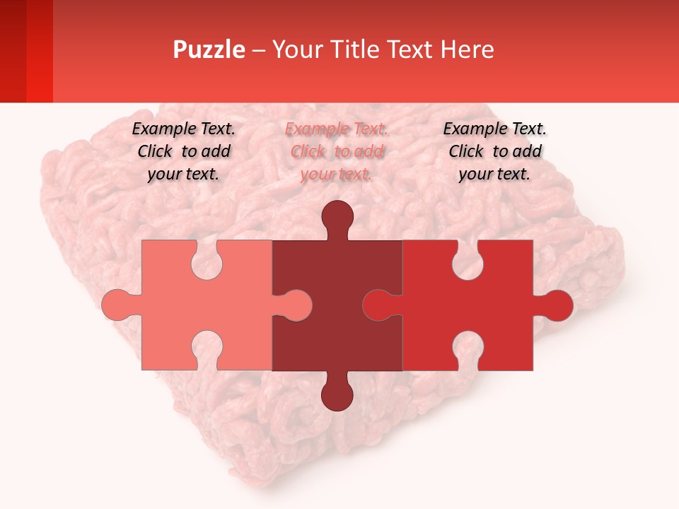 A Large Piece Of Ground Beef On A White Background PowerPoint Template