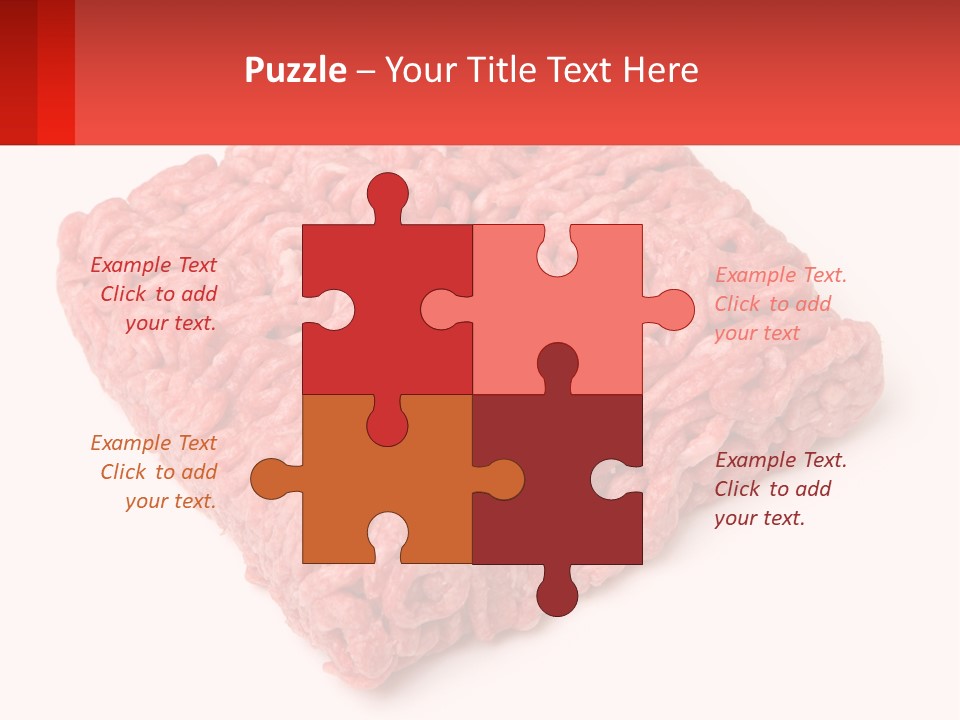A Large Piece Of Ground Beef On A White Background PowerPoint Template