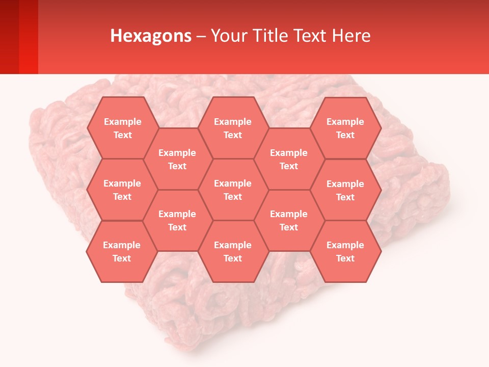 A Large Piece Of Ground Beef On A White Background PowerPoint Template