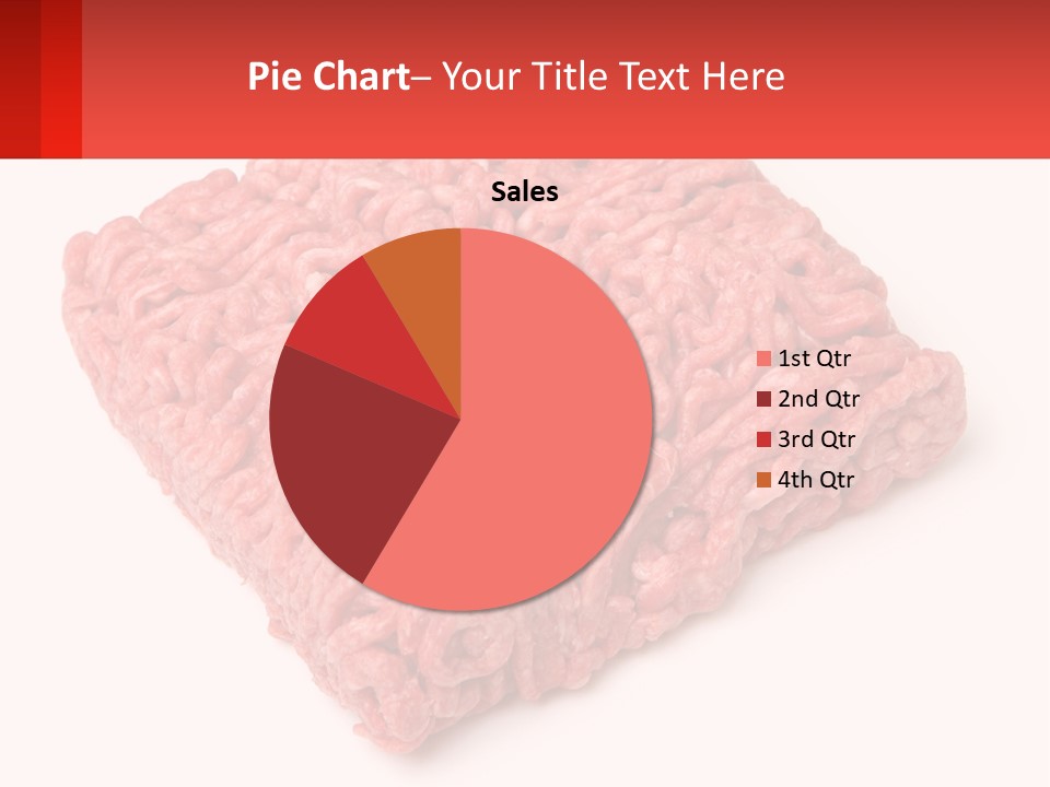 A Large Piece Of Ground Beef On A White Background PowerPoint Template
