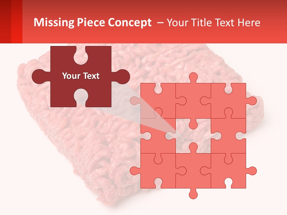 A Large Piece Of Ground Beef On A White Background PowerPoint Template