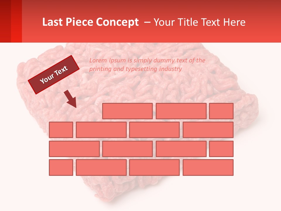 A Large Piece Of Ground Beef On A White Background PowerPoint Template