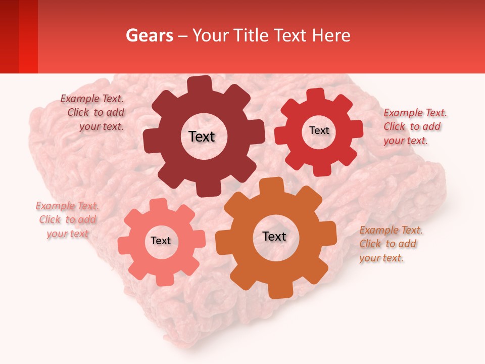 A Large Piece Of Ground Beef On A White Background PowerPoint Template